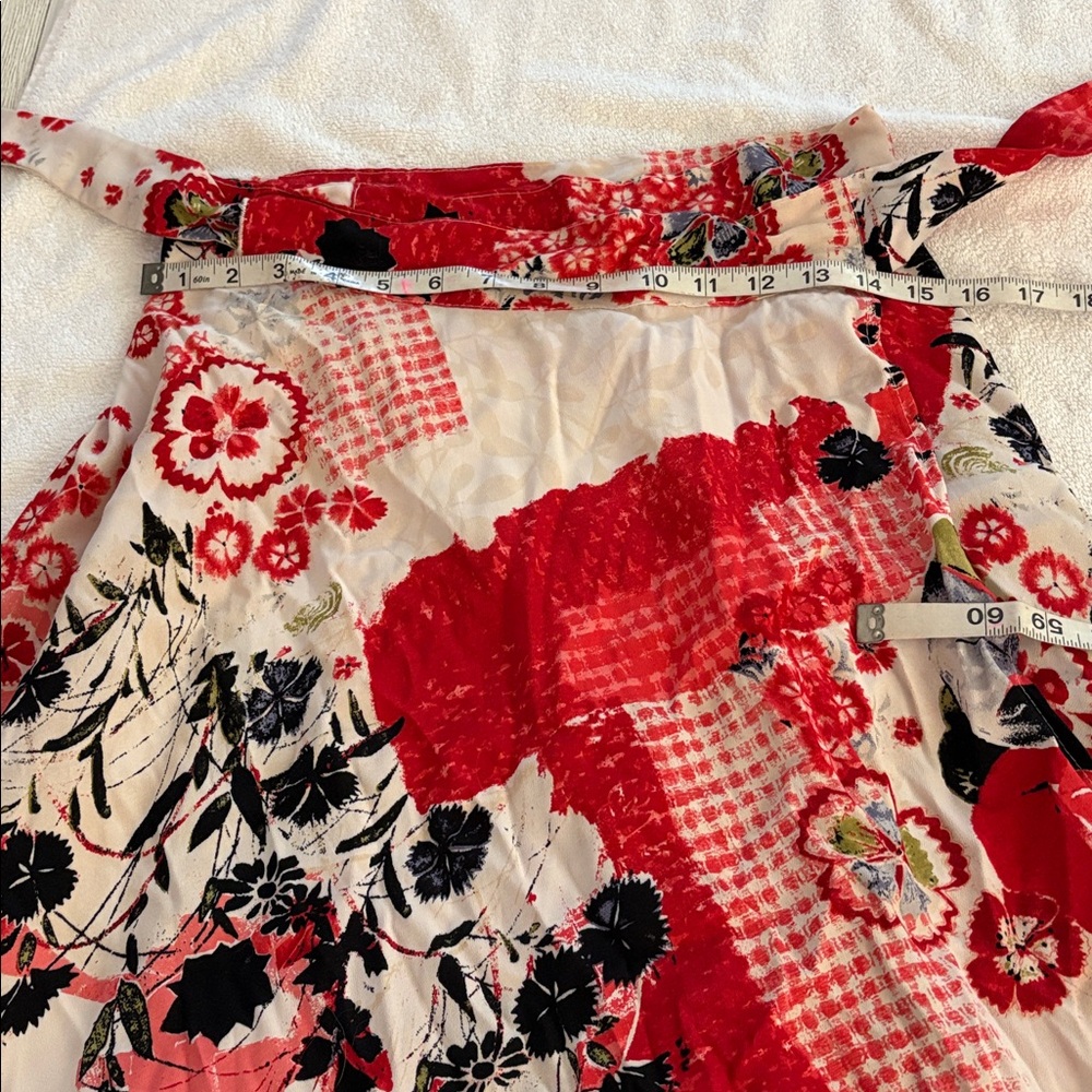 Anthropologie Eva Frajko beautiful floral wrap around midi skirt. - Picture 9 of 10